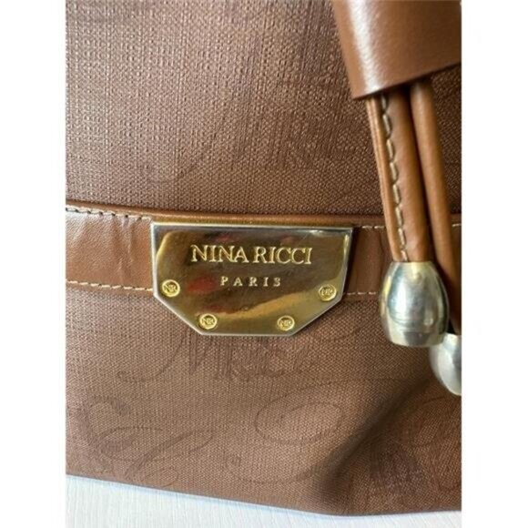 Designer Nina Ricci Bucket Bag, Full Leather, Milk Chocalate Brown Color - Picture 6 of 9